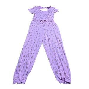 Picapino girls' size 6 Pink with Gold heart's Valentine Day jumpsuit